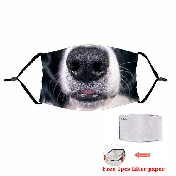 

new 1pcs маска 3d-печать funny face mask защитной ear висящего покрытие животные печать моющийся многоразовый рот маска маски для взрослого