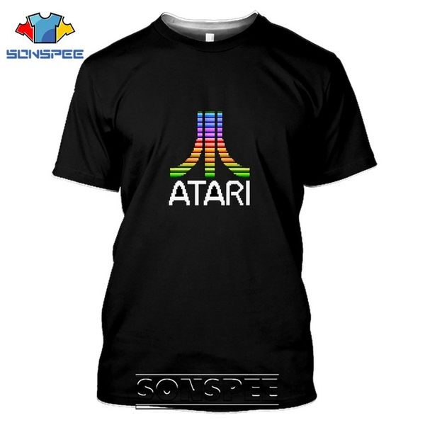 

atari vintage arcade retro game 3d print shirts funny funny aesthetic men clothing