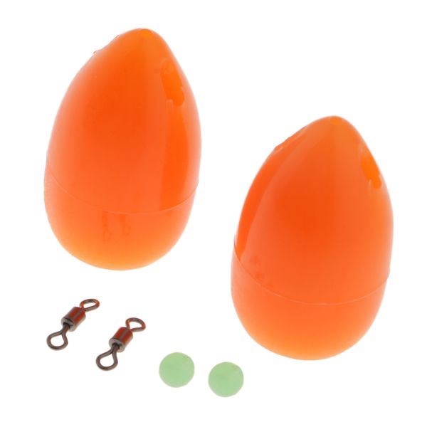 

2pcs рыбалка float плавающий bombarda поплавков 3,6 г - оранжевый / зеленый / белый