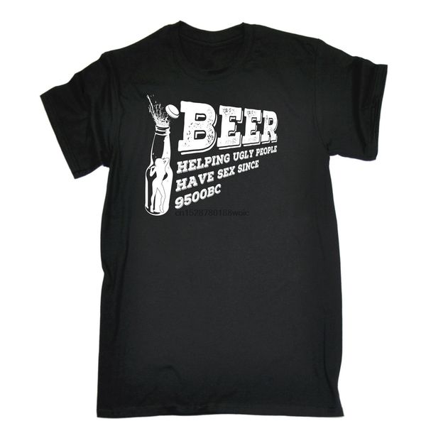 

beer helping ugly people have since t shirt rude joke funny gift 123t hip hop novelty t shirts menbrand clothing