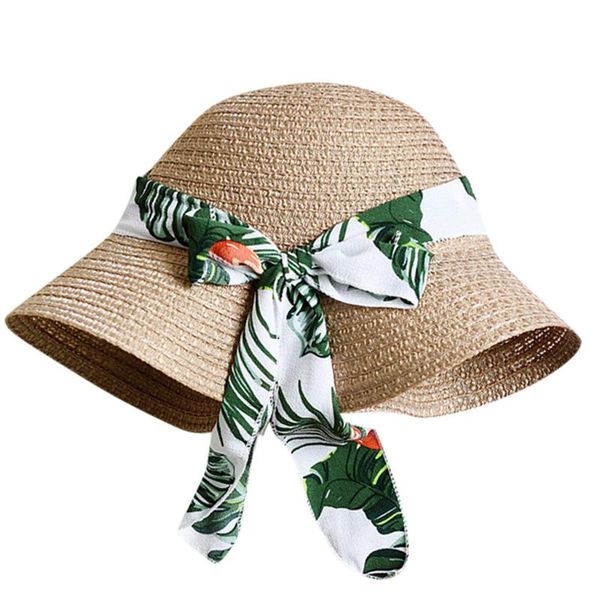 

ladies hats for women casual solid wide brimmed floppy foldable straw beach bucket hat summer women, Blue;gray