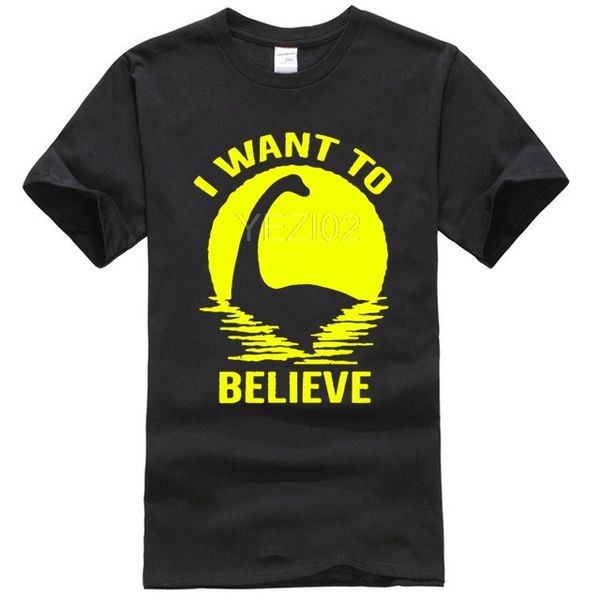 

я хочу верить mens t shirt funny loch ness nessie ретро sci fi quality new