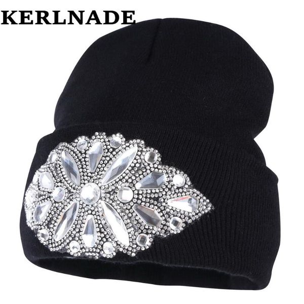 

women wool winter hat brand skullies beanies custom designer luxury rhinestone style warmer casual winter hats girl beauty gorro, Blue;gray