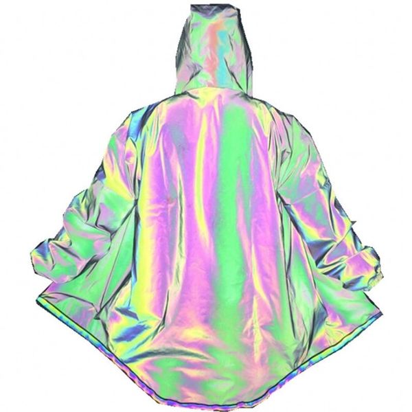 

2020 New Men colorful reflective jackets hip hop jacket 3M Reflective Jackets Sporting Coat Hooded Fluorescent Clothing Couple Hooded Jacket