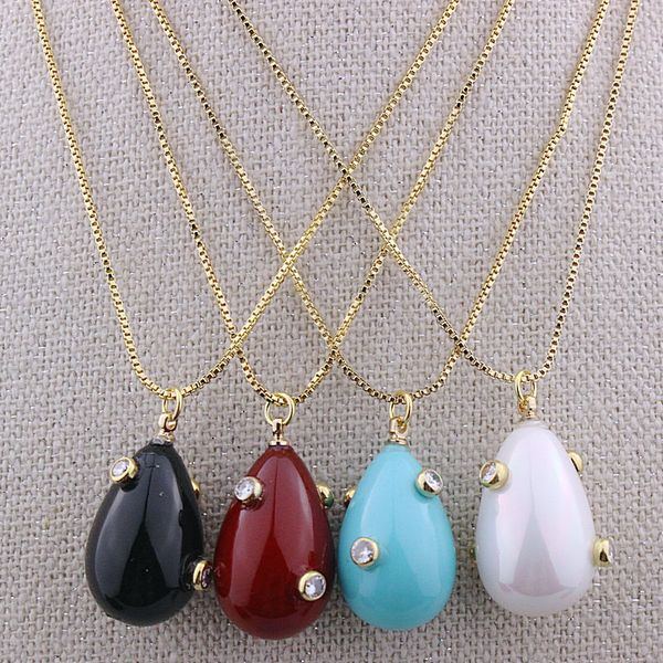 

16inch 10pcs/lot random mixed fashion shell pearl necklace, handmade cz charm necklace jewelry, shell pearl jewelry accessories, Silver