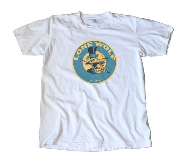 

lone wolf club t-shirt - hot rod, gasser, drag racing, cult, вуди