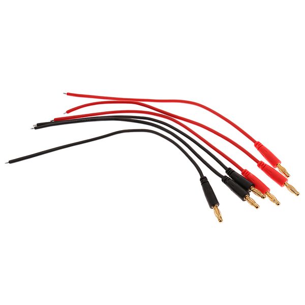 

6шт banana 4мм пули charger plus разъемы 16awg силиконовые провода rc частей