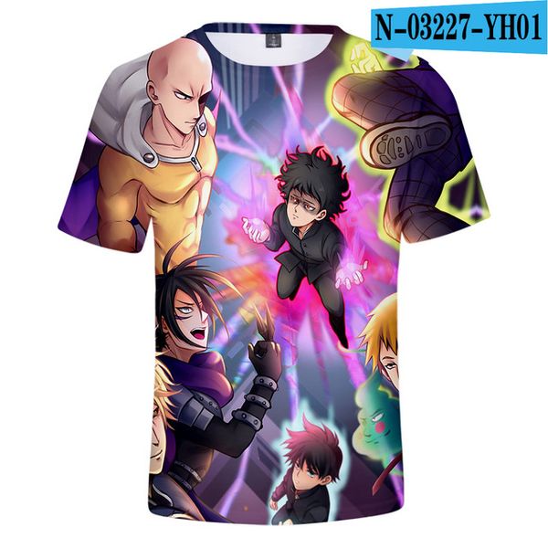 

mob psycho 100 anime mobu saiko hyaku 3d cartoon 3d print shirts aesthetic oversized funny men clothing