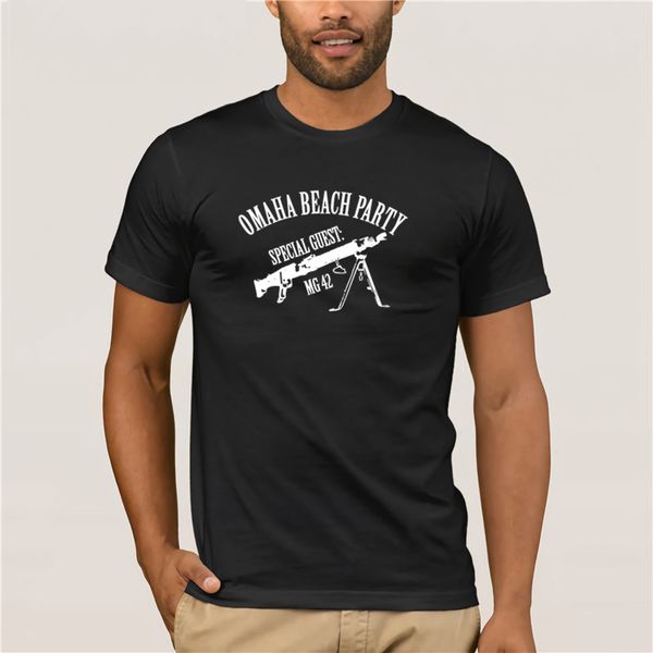 

fashion 2019 trend t-shirt mg42 omaha beach party ww2 cult germany german cotton printed crew neck short sleeve casual t-shirt