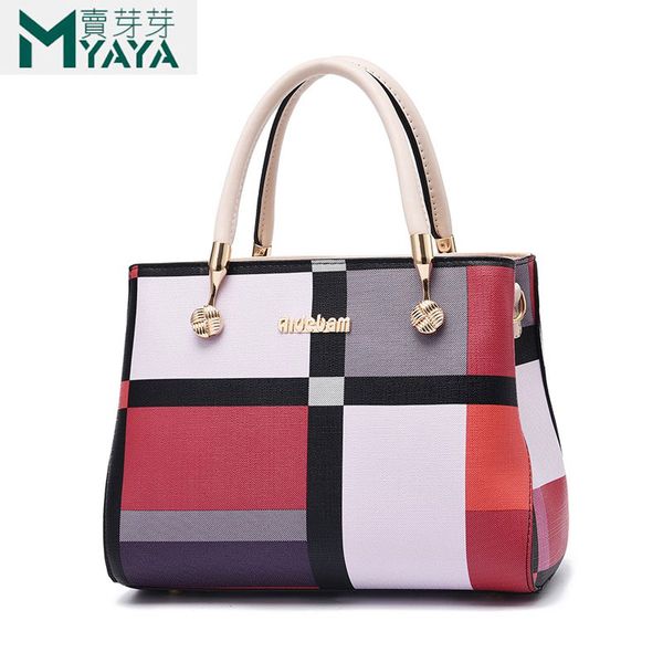 

maiyaya новой мода плед сумка строчки дикого посланник марк женских тотализаторы crossbody сумка pu женщины кожаных сумки