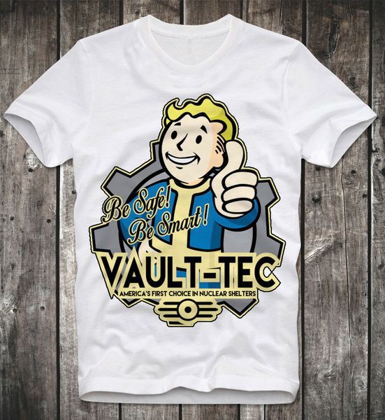 

t shirt vault tec game gamer gaming cult vintage retro nerd geek gaming men t shirt 2019 summer male o-neck mens t shirts