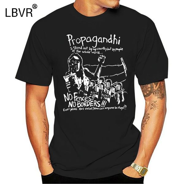 

propagandhi men's no borders no fences t shirt black
