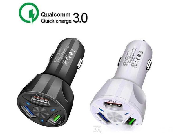 

qc 3.0 car charger qualcomm quick fast car charge 3-ports fast charger for 3 usb car charging adapter for samsung huawei