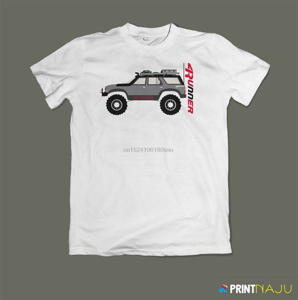 

toyota 4runner второго поколения мужчин футболка graphic tee белый цвет