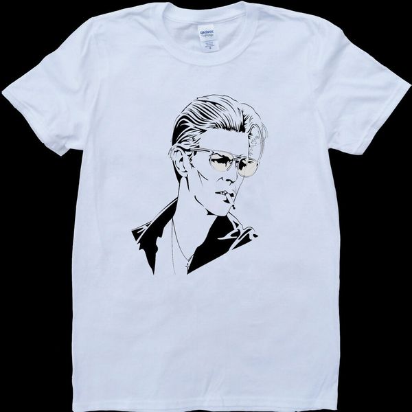 

david bowie white, custom made t-shirt