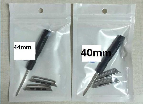 

for apple watch series 4 iwatch 4 stainless steel adapter 40mm 44mm metal band connector diy watchband strap screwdriver(tool) 1000pairs/lo