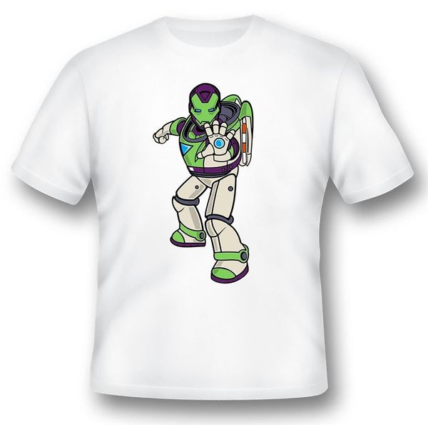 

iron buzz spaceman toy comic tee shirt black or white streetwear tee shirt