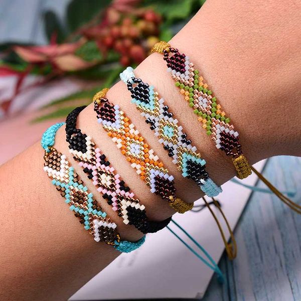 

5pcs deft desgin handmade charm tila beads miyuki bracelet fashion trendy adjustable wrap charm pulseras mujer armband dropship, Golden;silver