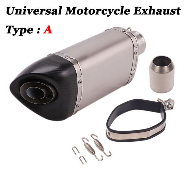 51mm universal motorcycle gp exhaust pipe escape moto modified muffler carbon db killer for gsx-r600 mt07 mt09 f800gs ninja650