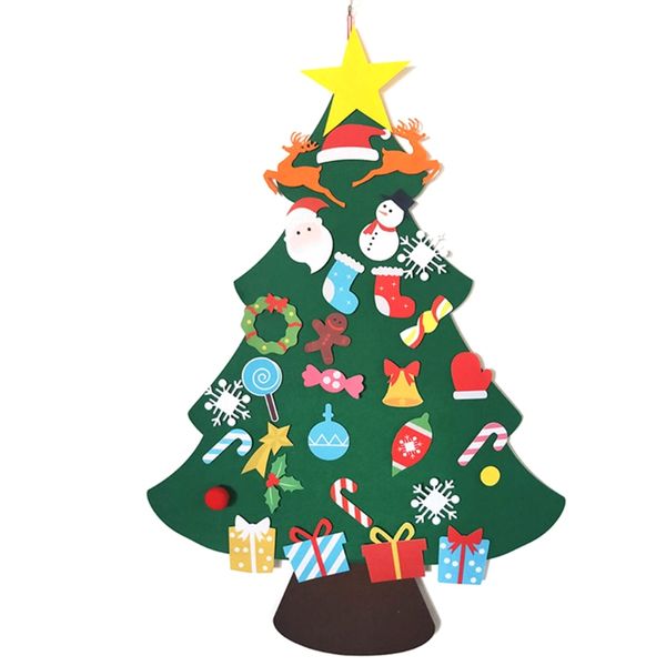 

ootdty diy felt christmas tree decoration wall hanging ornaments kids new year gifts handmade holiday party decor