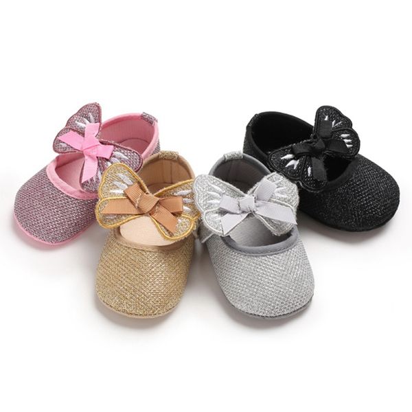

new baby обувь ребенок девочка мягкая подошва обуви мягкая удобная нижняя нескользящей моды лук младенческая