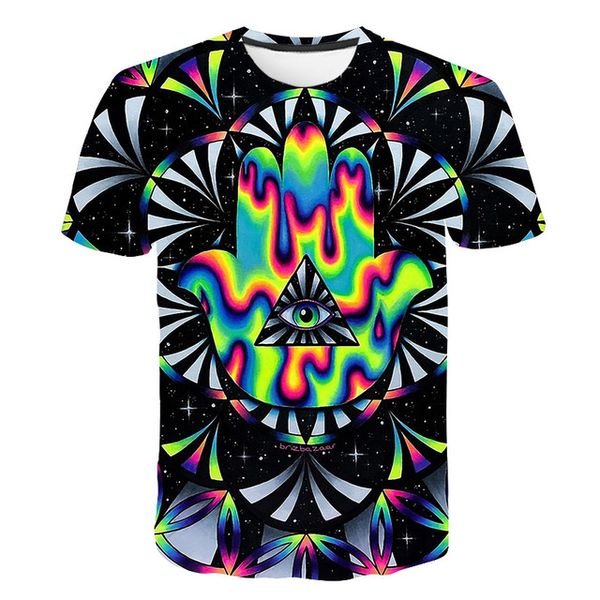 

abstract punk rock o collar printed 3d print shirts hippie aesthetic oversized men clothing