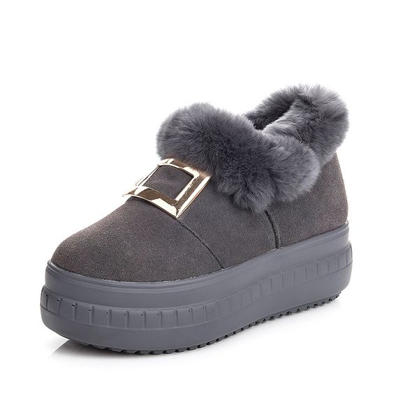 

swyivy genuine leather snow boots women fur warm shoes new 2020 platfrm snow boots for women casual shoes winter fur, Black