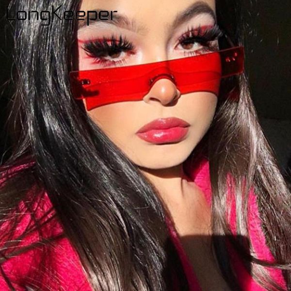 

2020 fashion rectangle sunglasses women designer red pink sun glasses small lens shades lunette de soleil femme, White;black