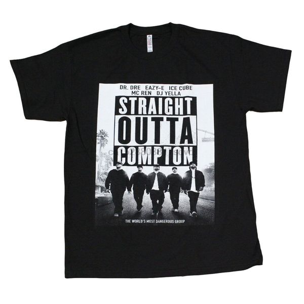 

straight outta compton mens t-shirt black