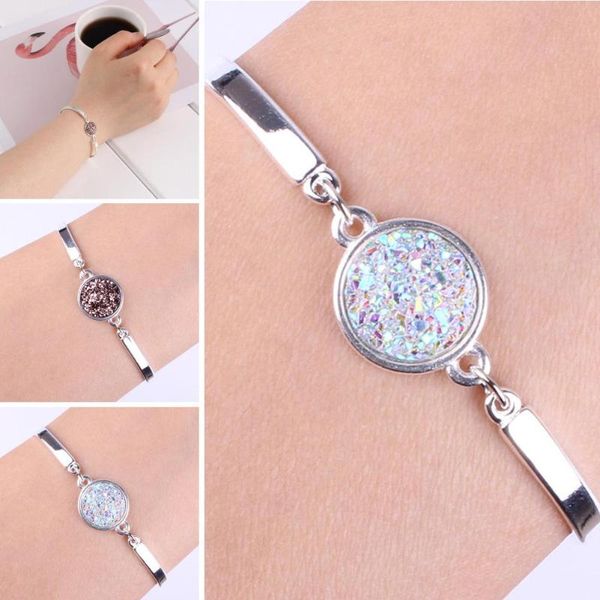 

аксессуары мода браслет женщины блестящий смола шарма шарика регулируемая цепь браслет ювелирных подарков женщина, Golden;silver