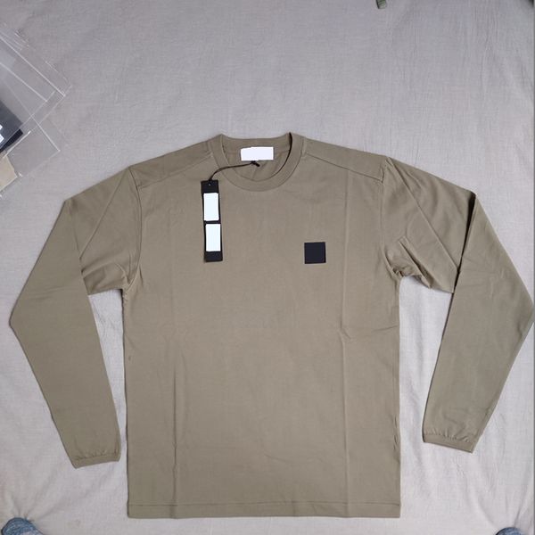 

20ss 24041 small patch embroidery sweatshirt t0pst0ney pullover solid color street long sleeve outdoor o-neck sweater shirt hfhlwy174, Black