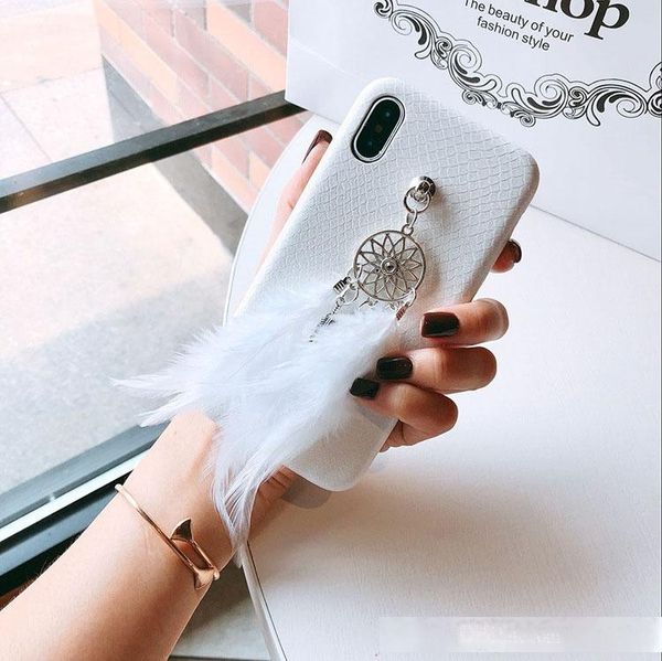 

dream catcher pu leather phone case dreamcatcher phone shell feather tassel phone cover for iphone 7 8plus xr x max