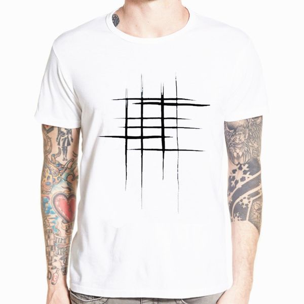 

men's t-shirt summer short sleeve t shirt men tshirt simple creative design line cross print modal men brand t-shirts streetwear