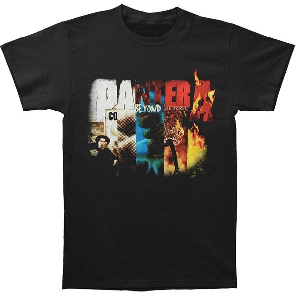 

short sleeves new fashion t-shirt men clothing pantera men's collage t-shirt black