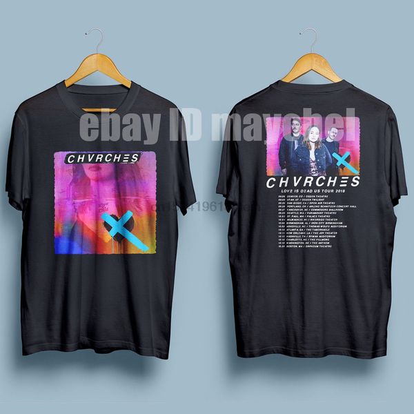 

new chvrches love is dead tour 2018 t-shirt men size smlxlxxl