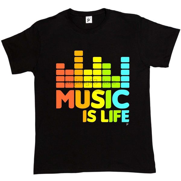 

music is life hip hop dance grunge garage rock acid beat dubstep mens t-shirt