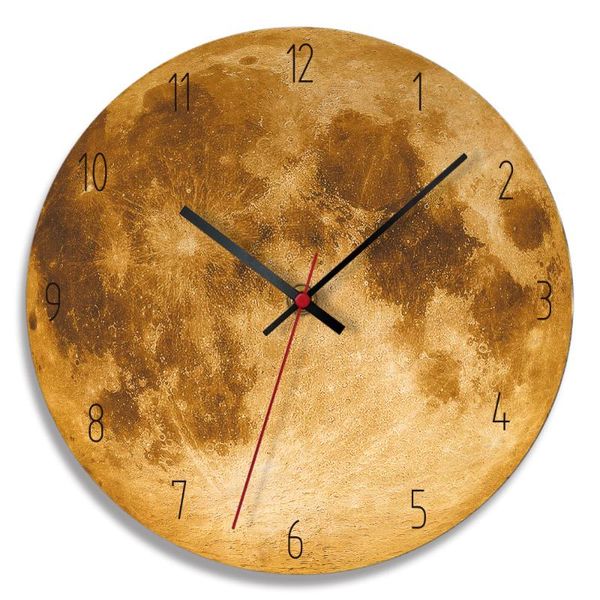 

moon creative wall clock in four colors, living room quartz silence wall clock
