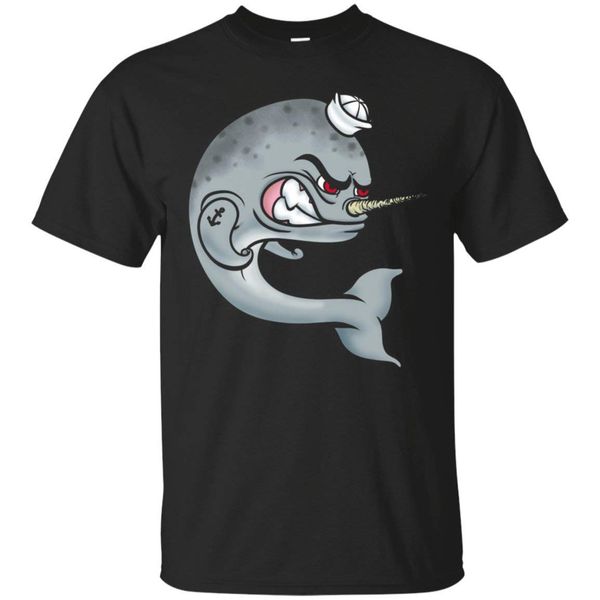 

angry narwhal gifts tee t-shirt for men and women men cotton t-shirt printed t shirt tee light