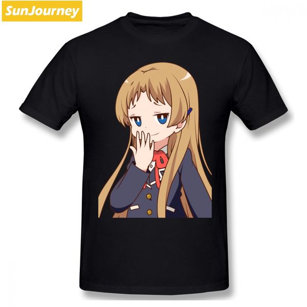 

sanae dekomori smug men t shirt big size cotton crewneck short sleeve t-shirts for men