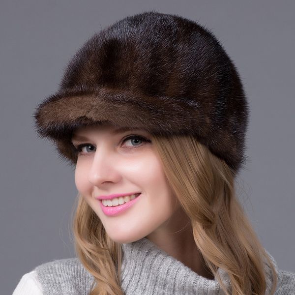 

real hat for winter women imported knitted cap with fur female beanies gorros mujer invierno, Blue;gray
