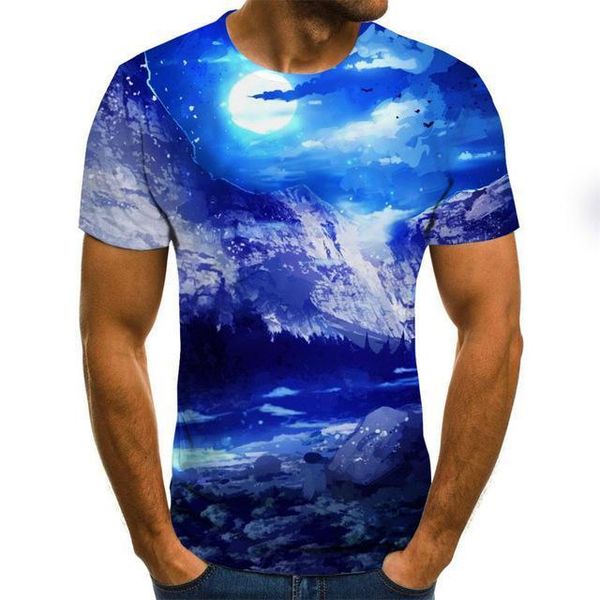 

new cool starry sky t -shirt short -sleeved popular t -shirt summer size xxs -6xl 3d print shirts funny kawaii funny men clothing