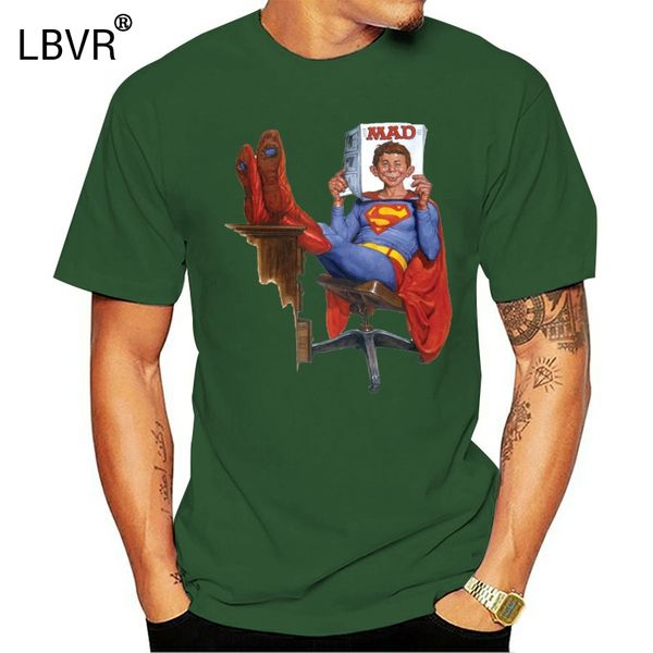 

ретро переиздание tee alfred e newman mad mad magazine супермен футболка mn в