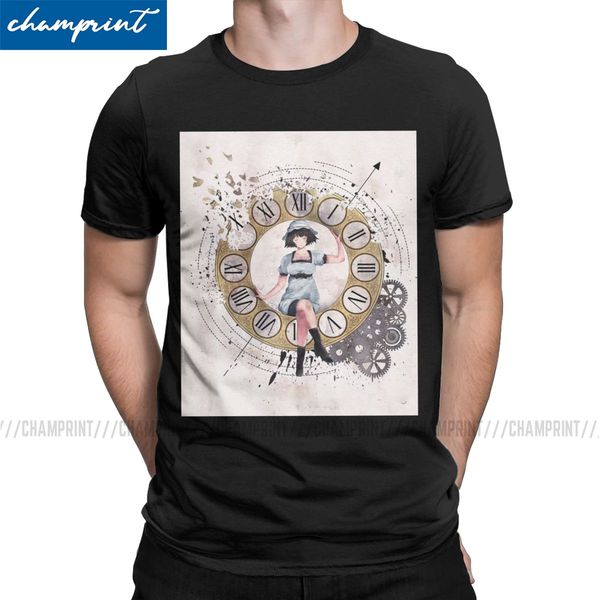 

mayuri steins gate anime t shirt men pure cotton fun t-shirt o neck tees short sleeve clothing birthday gift