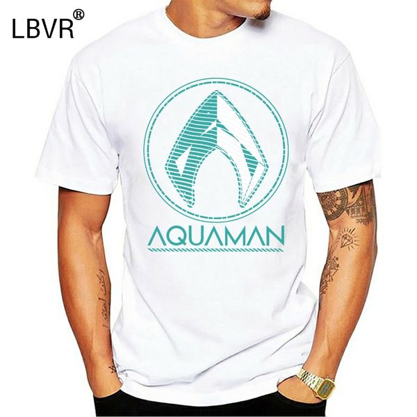 

official licensed aquaman - distressed shield t-shirt s-3xl sizes (black) printed t shirt men cotton t-shirt new style tee