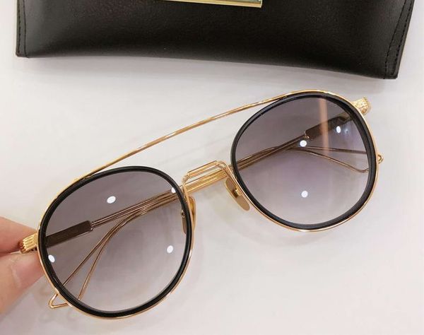 

system sunglasses 115 titanium gold black frame grey gradient sonnenbrille fashion sunglasses new with box, White;black