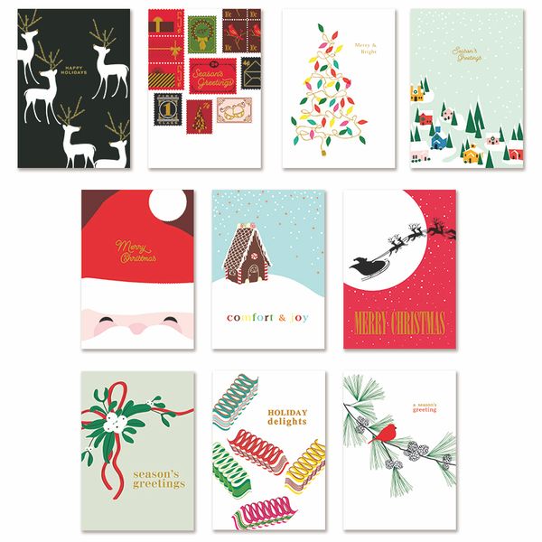 

greeting cards creative mini christmas card santa claus business mini-1828