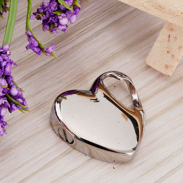

smooth heart cremation charm pendant for necklace urn memorial keepsake pendant for ashes holder funnel choker craf, Silver