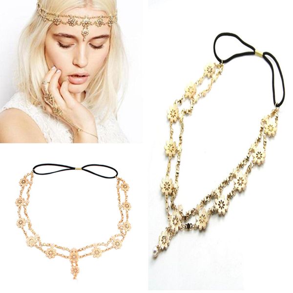 

цепь rhinestone люкс для волос аксессуары для волос pearl лоб головной убор кристалл свадебный руководитель ювелирных изделий для девочек же, Golden;silver
