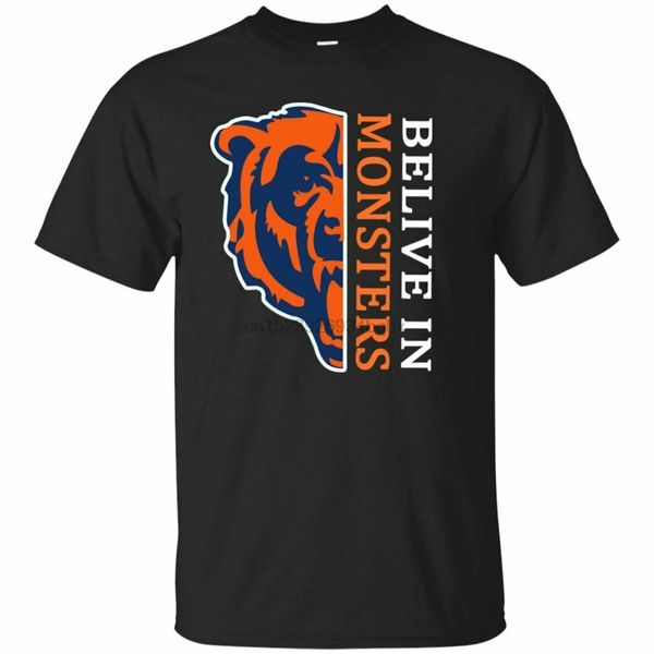 

chicago football fan t shirt men women belive in monsters bear tee size s 5xl