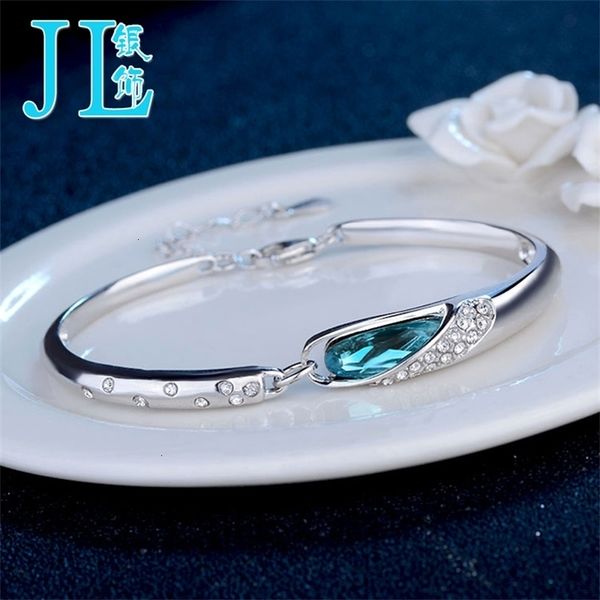 

couple s925 sterling silver female austrian crystal zircon muse eye bracelet